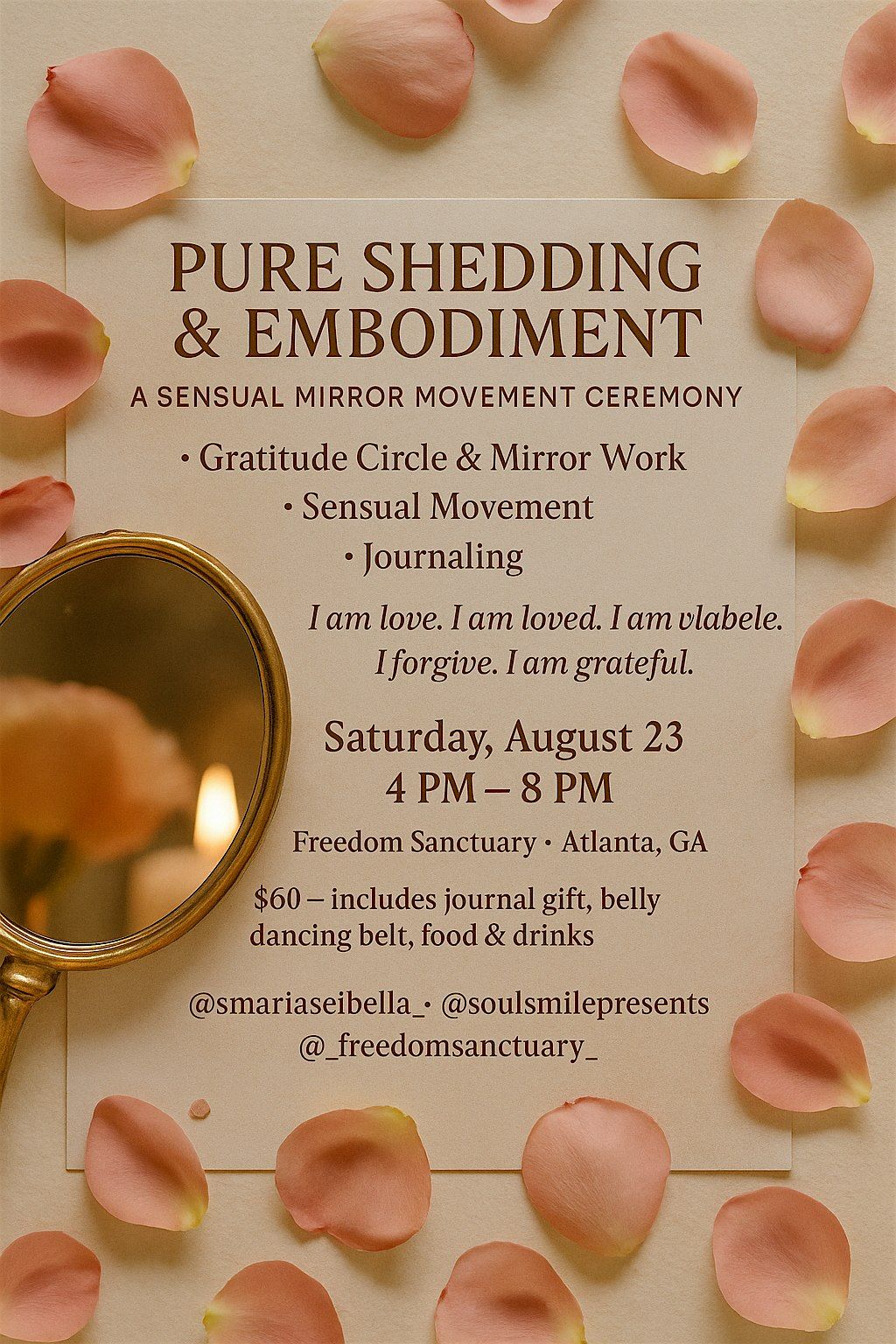 PURE SHEDDING & EMBODIMENT: A Sensual Mirror Movement Ceremony