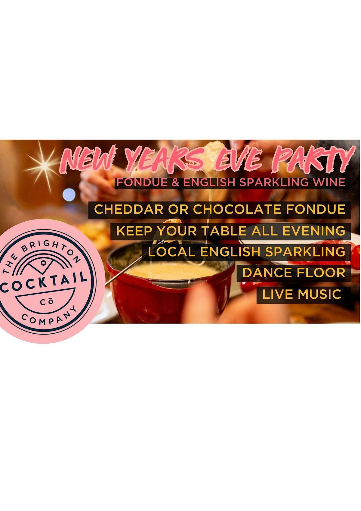 NEW YEARS EVE!  ---  FONDUE & ENGLISH SPARKLING WINE EXPERIENCE