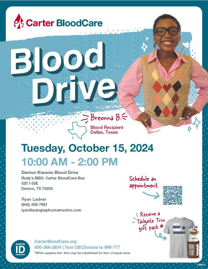 Denton Noon Kiwanis Blood Drive