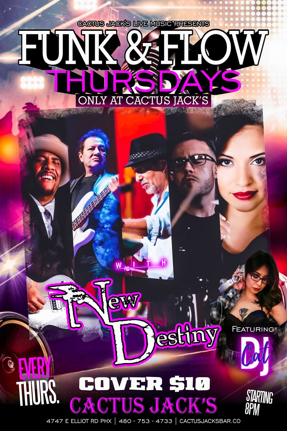 New Destiny & Cece Ya | Funk and Flow Thursday\u2019s at Cactus Jack\u2019s!