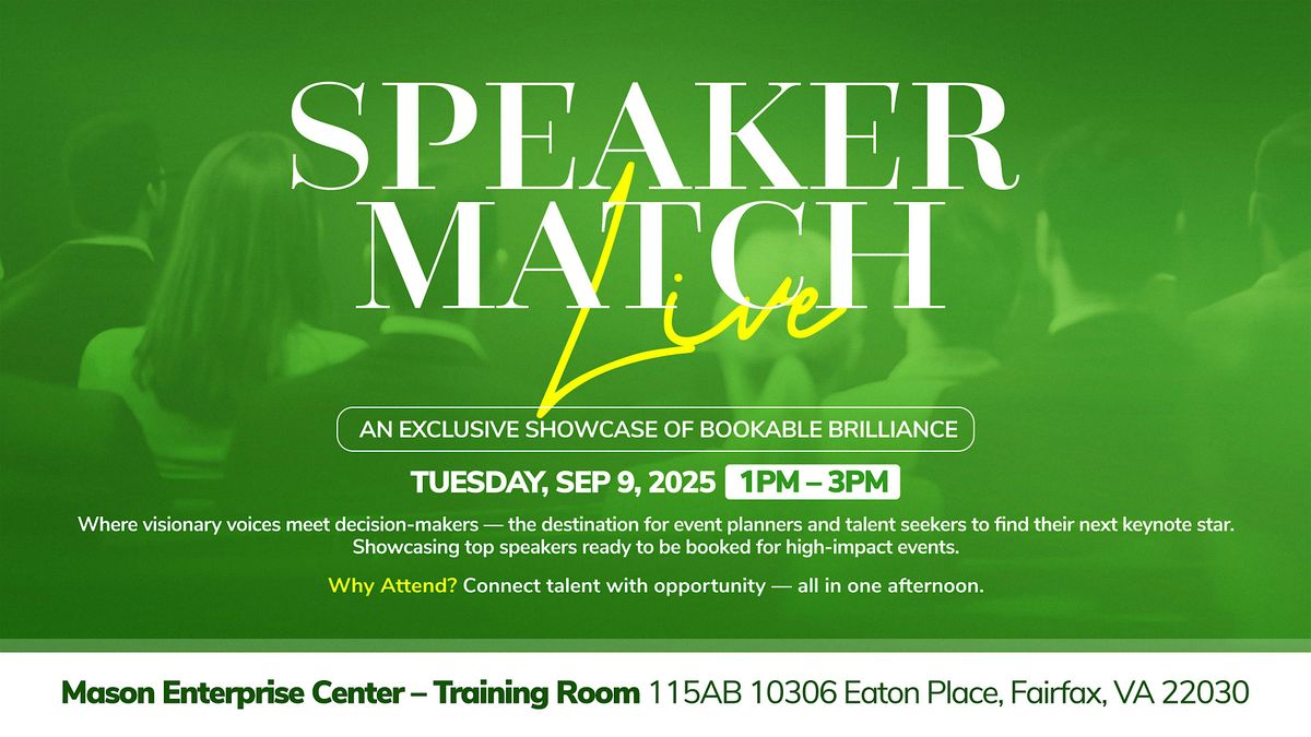 Speaker Match Live: An Exclusive Showcase of Bookable Brilliance