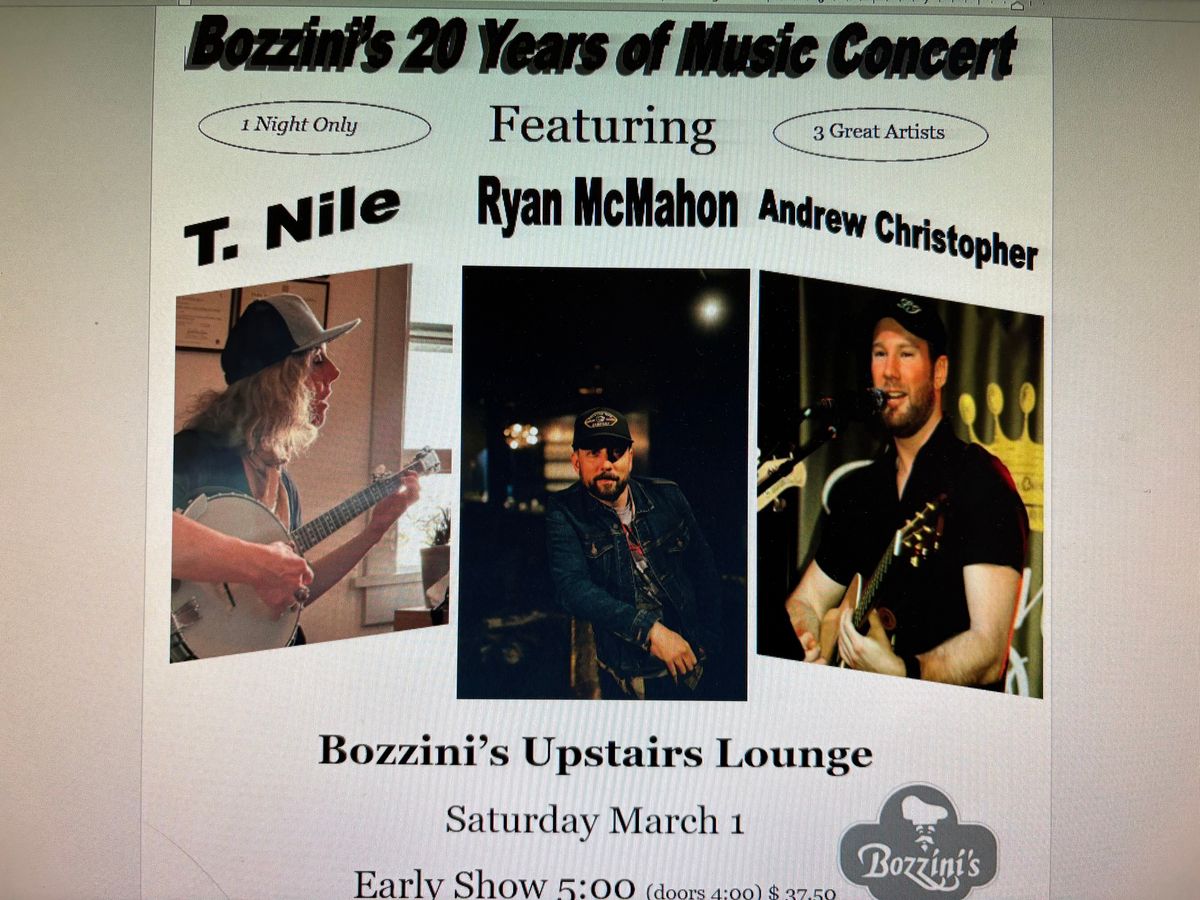 Sold Out ~ Celebrating 20 Years of Music Upstairs at Bozzini's 