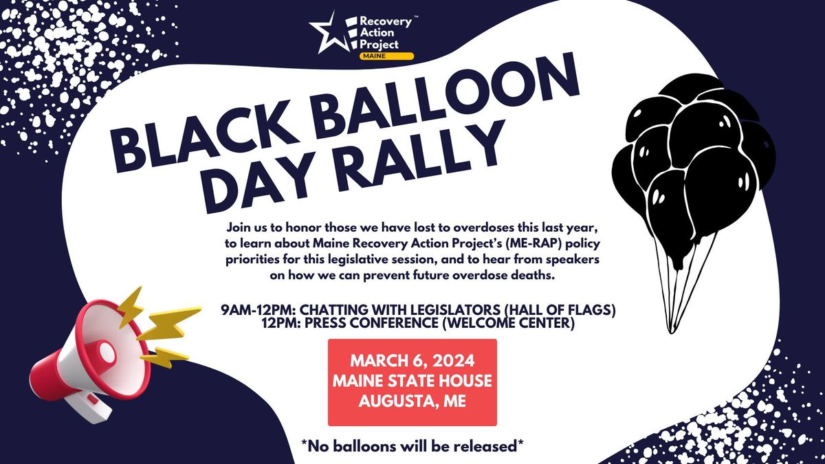 Black Balloon Day Rally at the Maine State House!