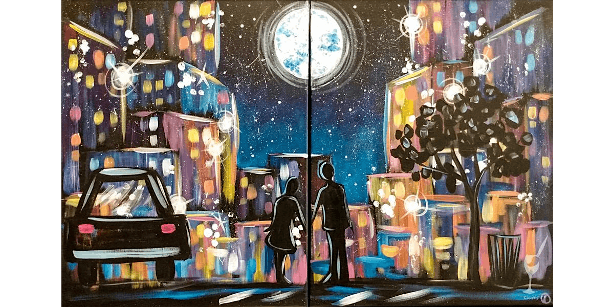 Moonlit Cityscape - Paint and Sip in San Antonio | Classpop!\u2122