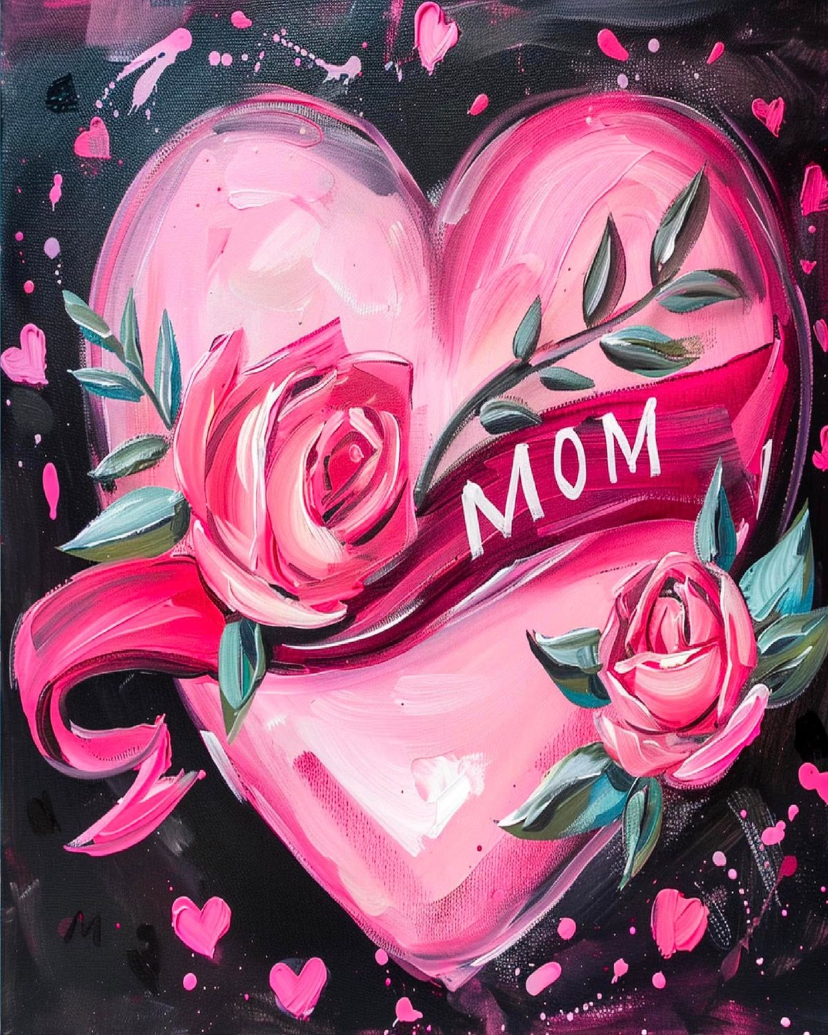 The Perfect Mother's Day Gift-Paint the "Mom's Heart" Canvas