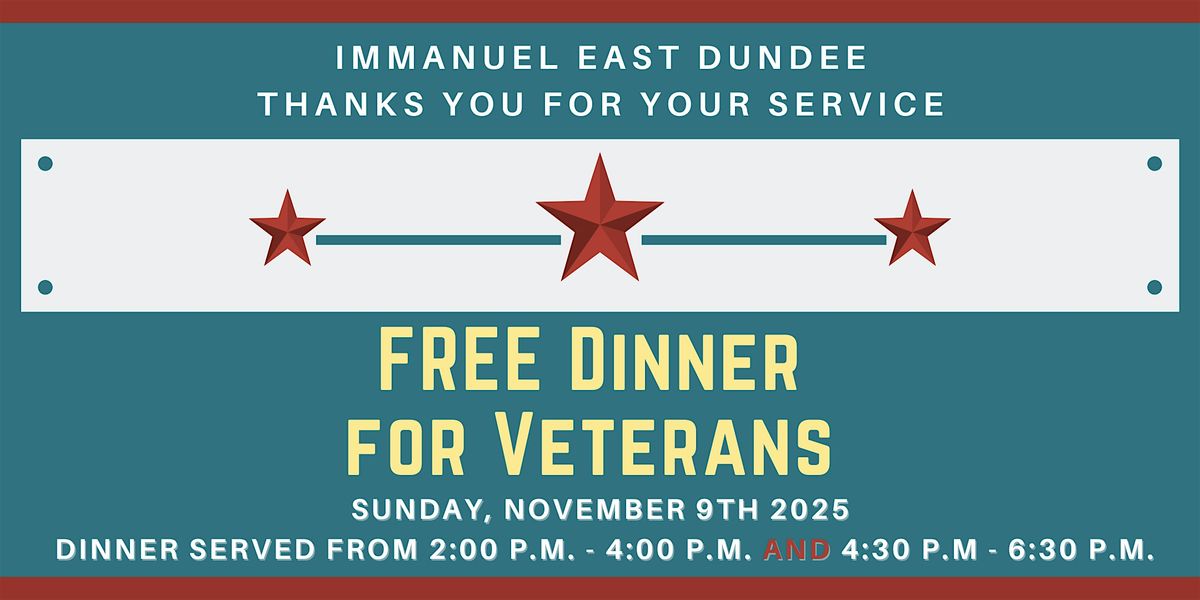 FREE Dinner for Veterans 2025