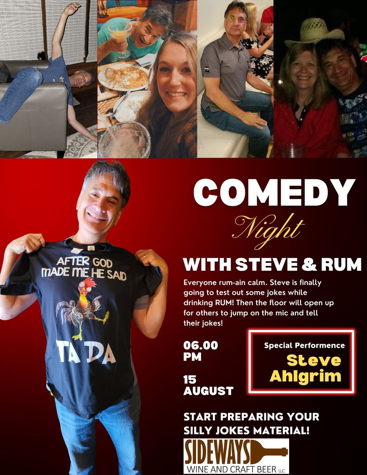 Comedy Night with Steve & Rum!