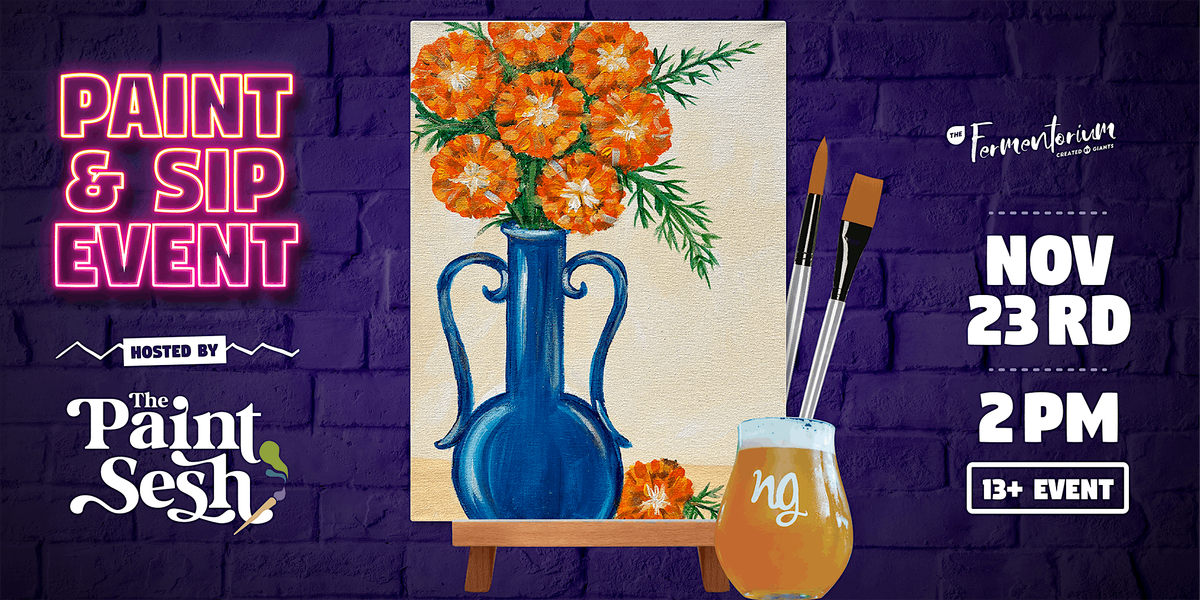 Painting Event in Cincinnati, OH \u2013 \u201cMarigolds\u201d Paint & Sip