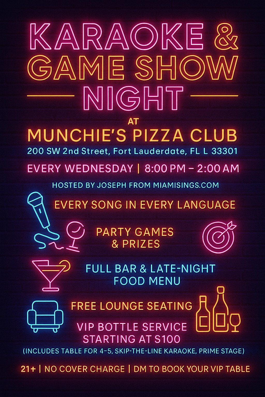 KARAOKE WEDNESDAYS FREE MUSIC COMEDY GAME SHOW&DANCE PARTY FORT LAUDERDALE