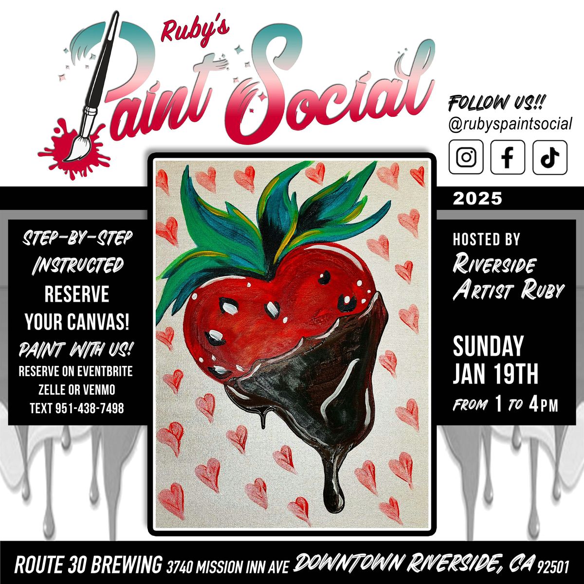 Paint n  Sip Party!! Chocolate Dipped!! DOWNTOWN LOCATION!!