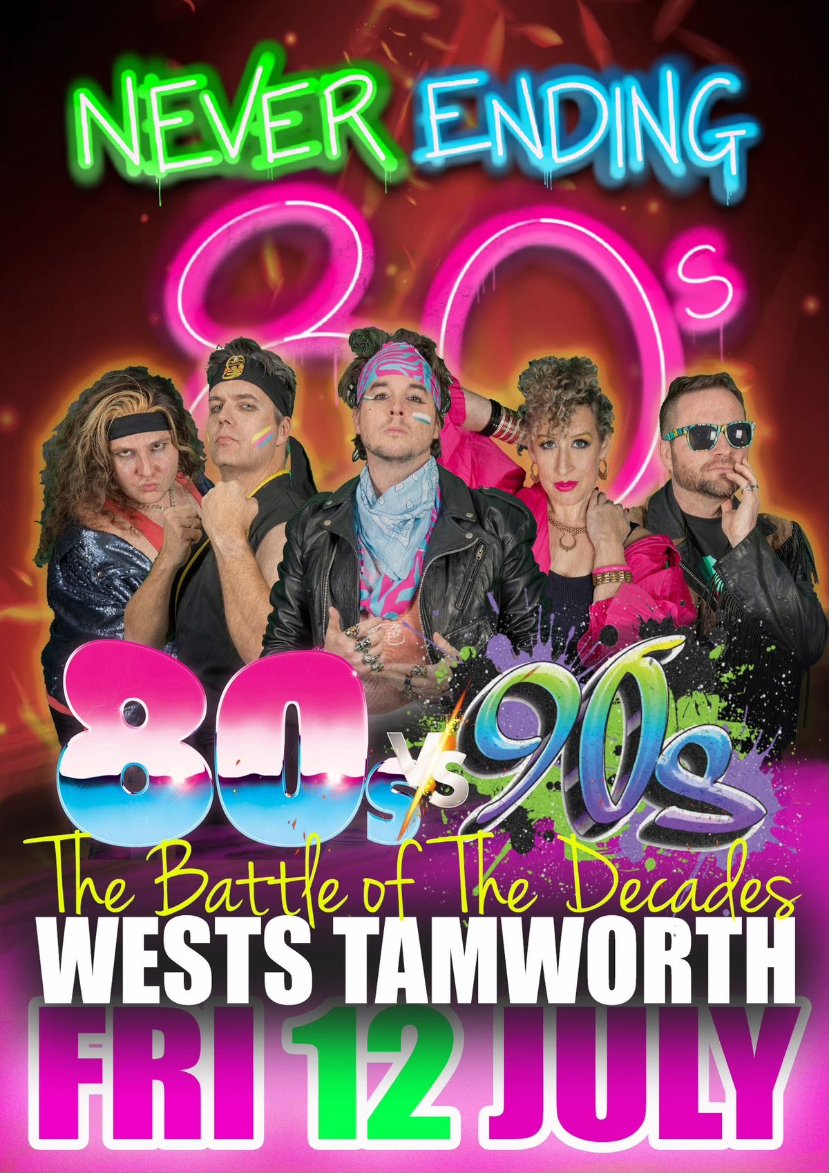 Never Ending 80s v 90s PARTY - Wests Tamworth