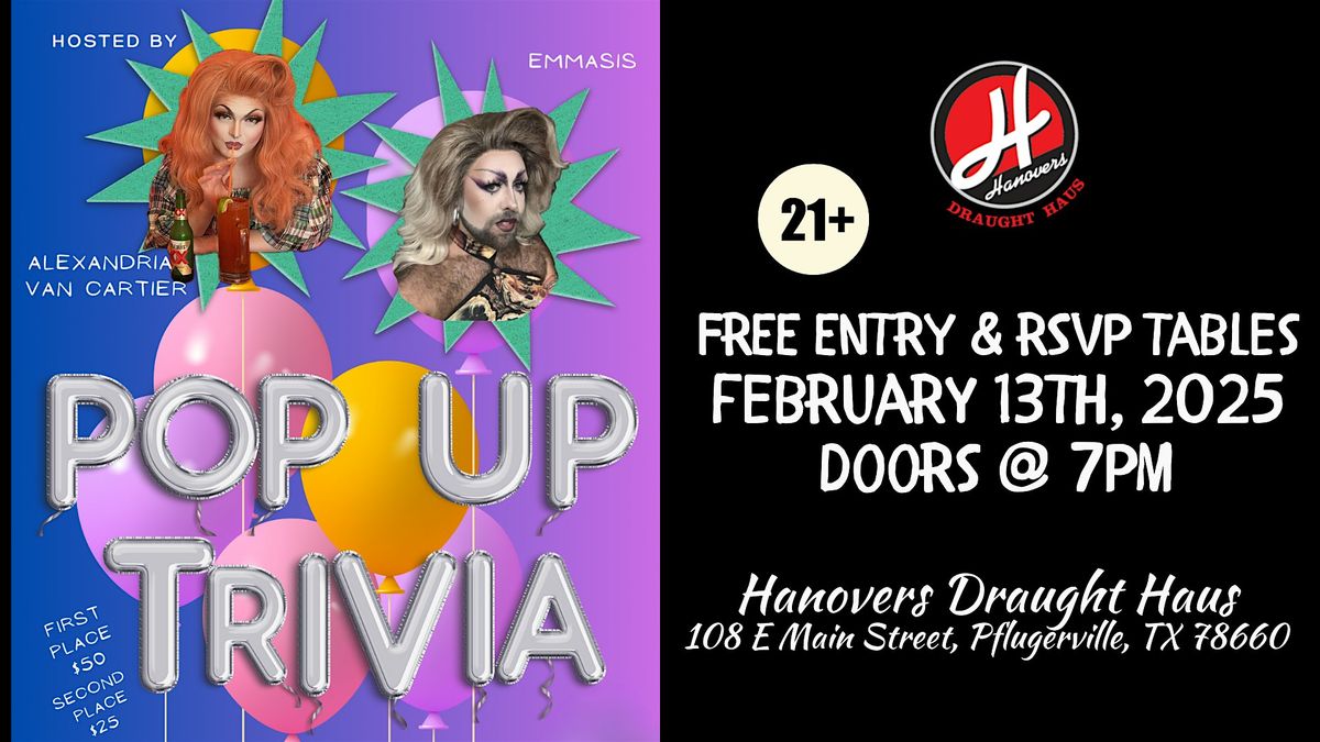 Pop-Up Trivia Night @ Hanovers Pflugerville