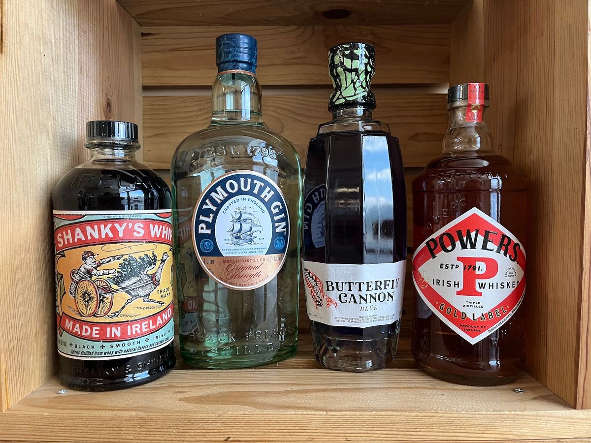 Plymouth Gin, Shanky\u2019s Whip, Powers Irish Whiskey, Butterfly Cannon Tequila Tasting