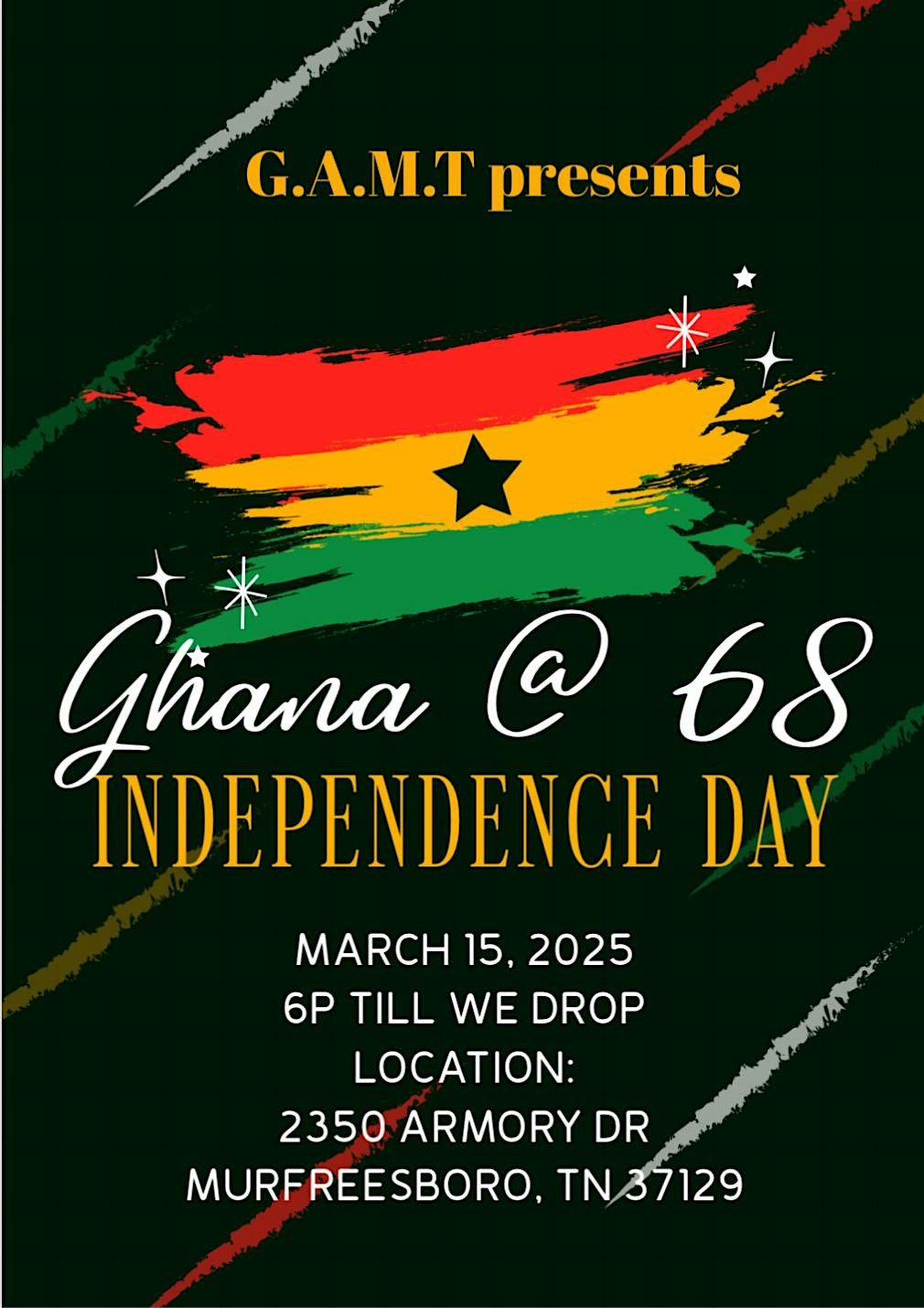 G.A.M.T. Celebrates Ghana at 68