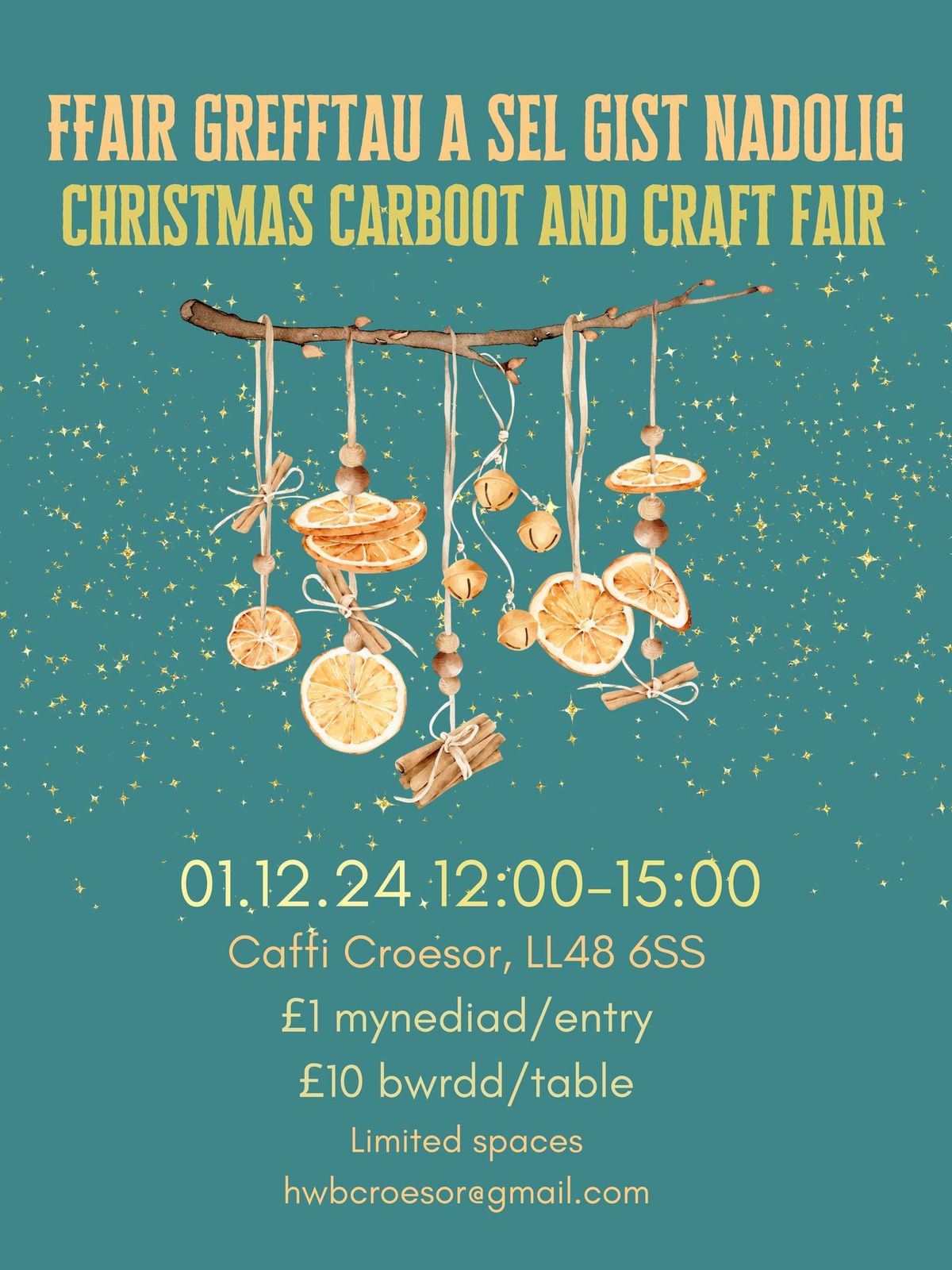 Ffair Grefftau a Sel Gist Nadolig \/ Christmas Carboot and Craft Fair