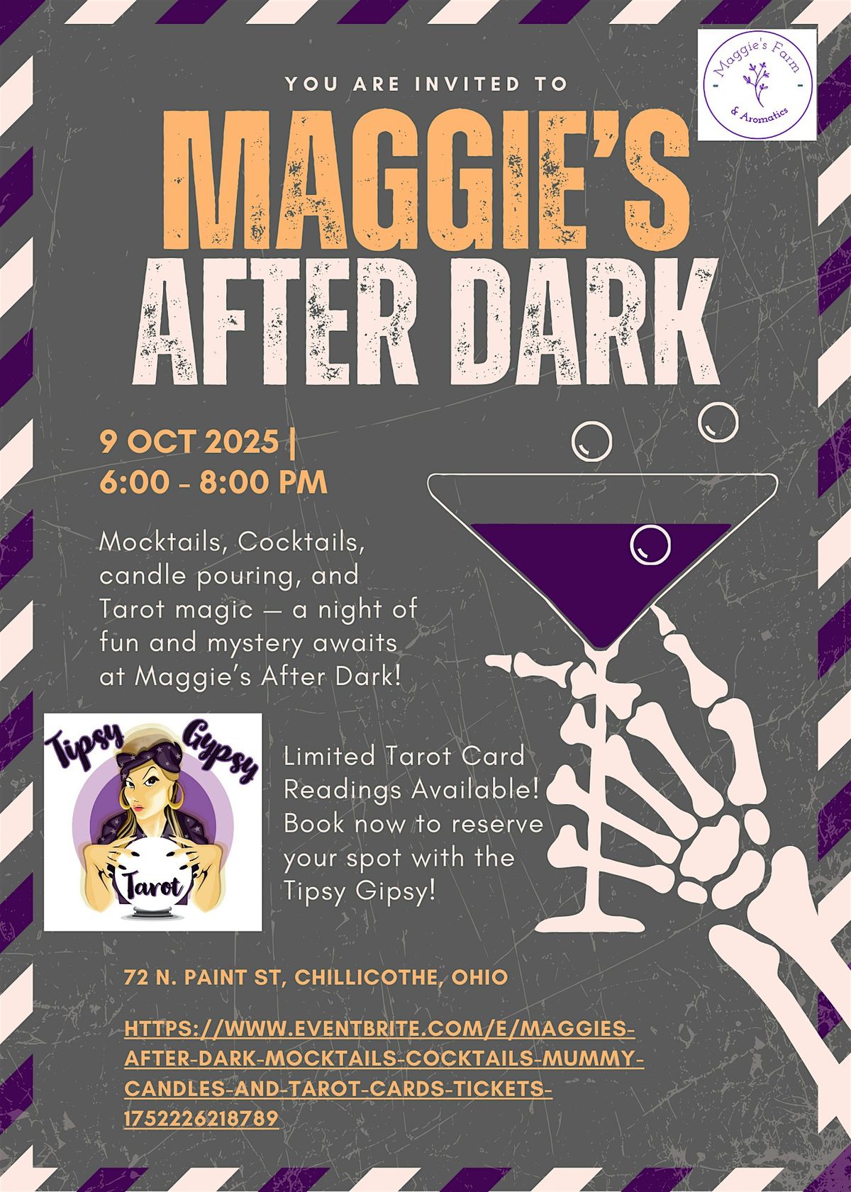 Maggie's After Dark: Mocktails, Cocktails, Mummy Candles and Tarot Cards