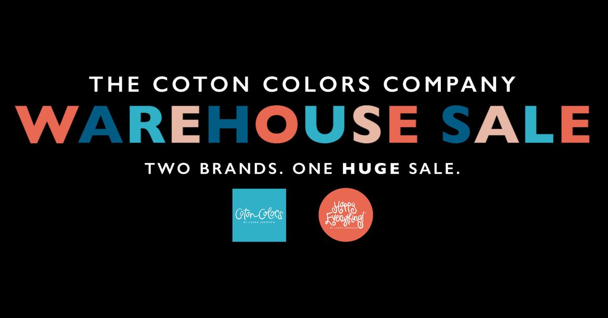 The 2024 Coton Colors Company Warehouse Sale