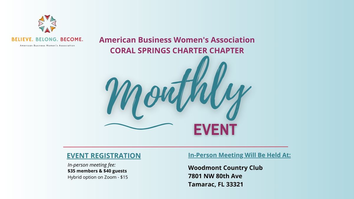 ABWA MONTHLY EVENT