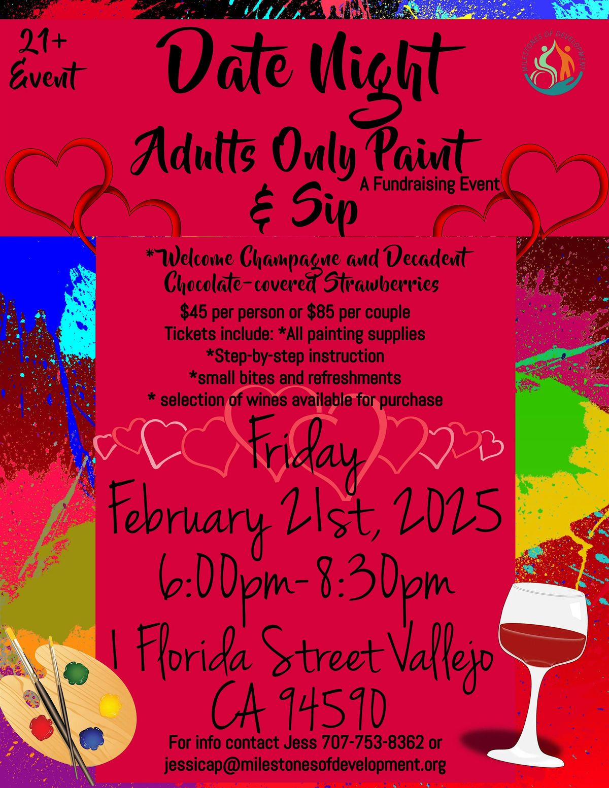 Date night paint and sip- A Milestones of Development fundraising event