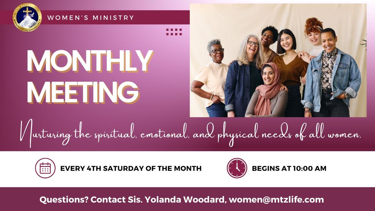 Women's Ministry Monthly Meeting