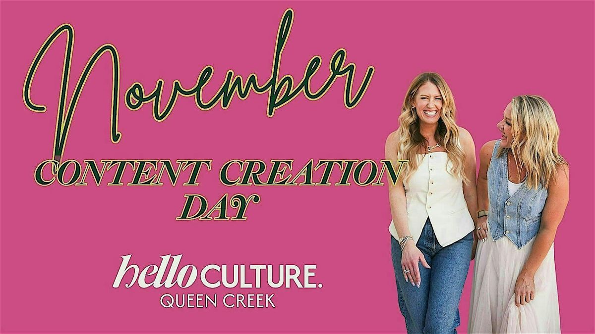 November Content Creation Day