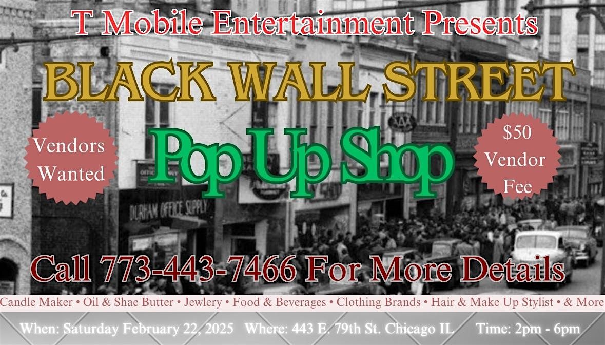 Black Wall Street Pop Up Shop