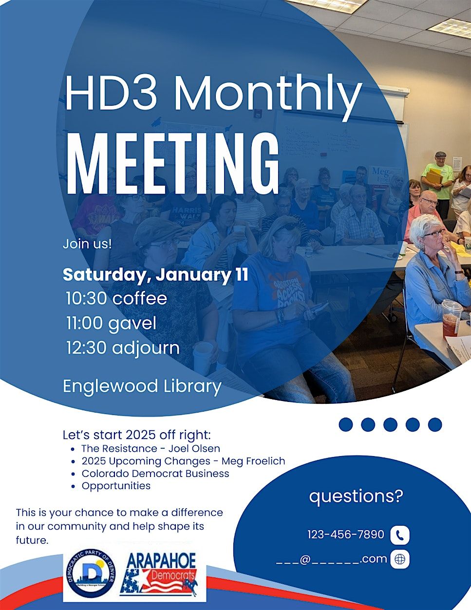 House District 3 Democrats January Monthly Meeting