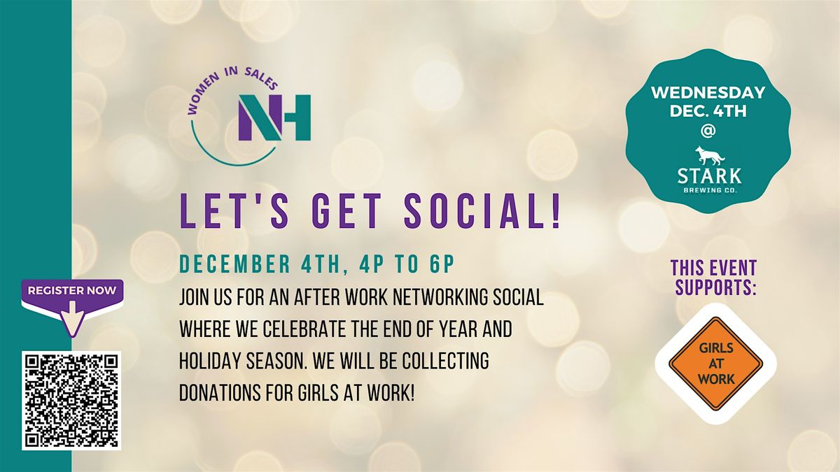 Women In Sales NH - December Social to benefit Girls at Work, Inc.