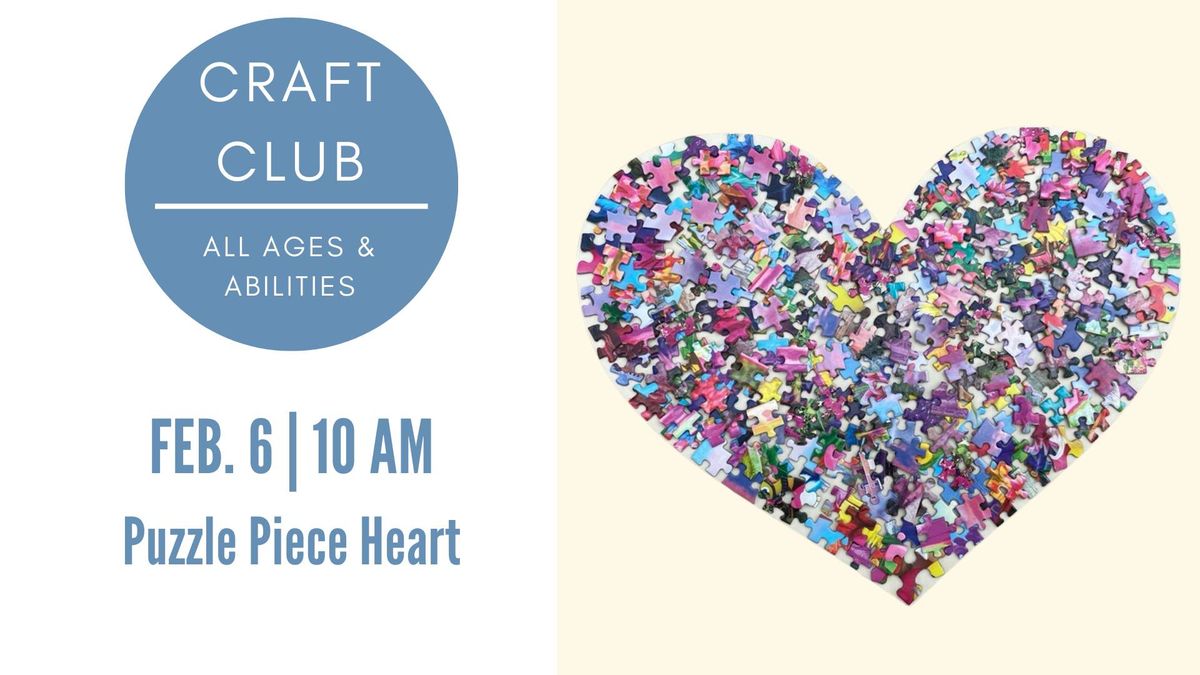 Craft Club: Puzzle Piece Heart