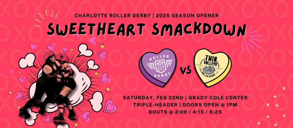 Charlotte Roller Derby: \ud83d\udc98 Sweetheart Smackdown \ud83d\udca5