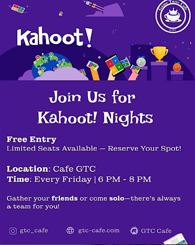 Kahoot! Quiz Night at GTC Cafe