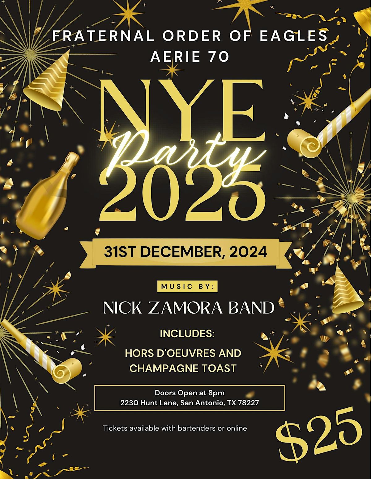 New Year\u2019s Eve at The Eagle