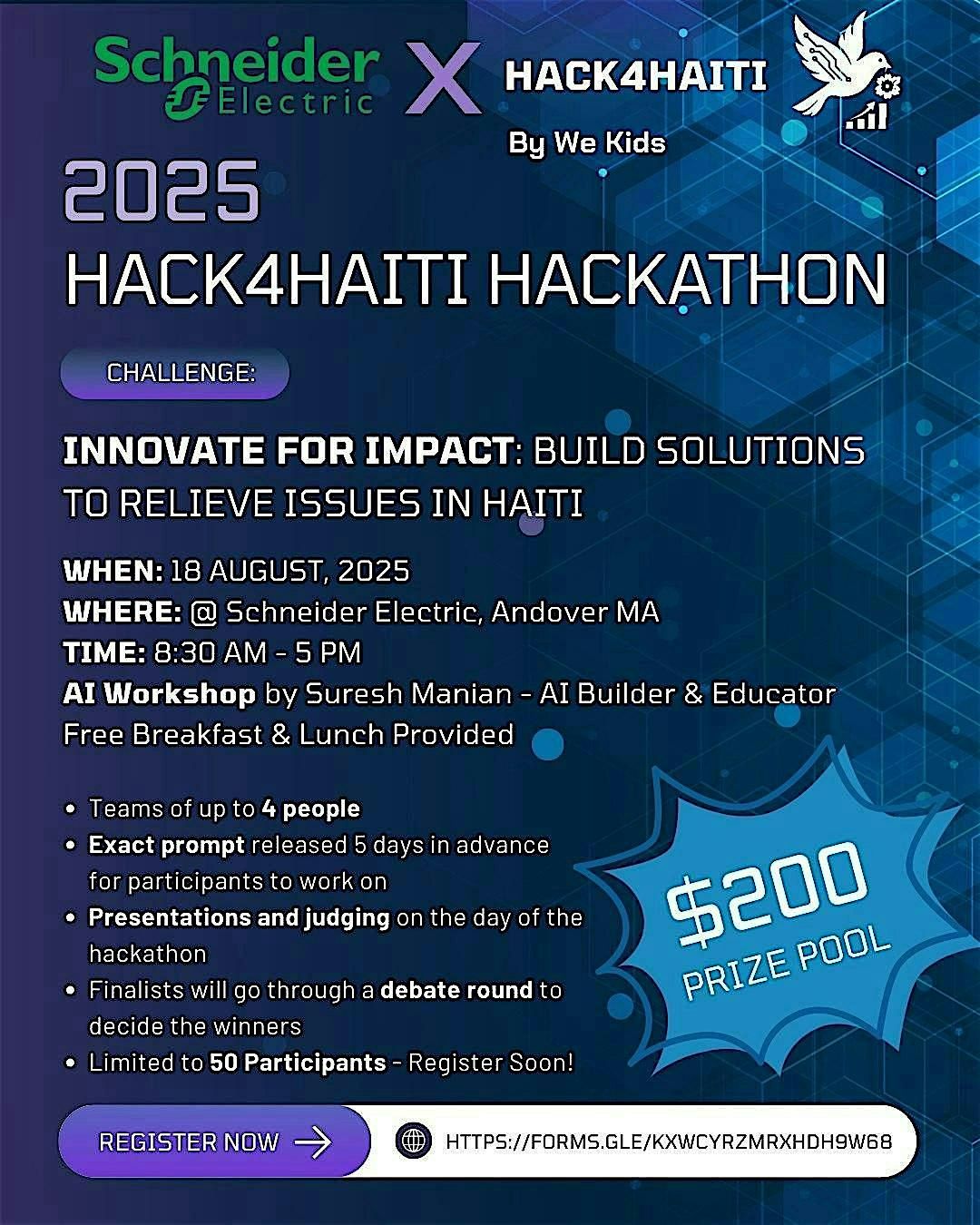 Schneider Electric & WeKids Hack4Haiti Hackathon