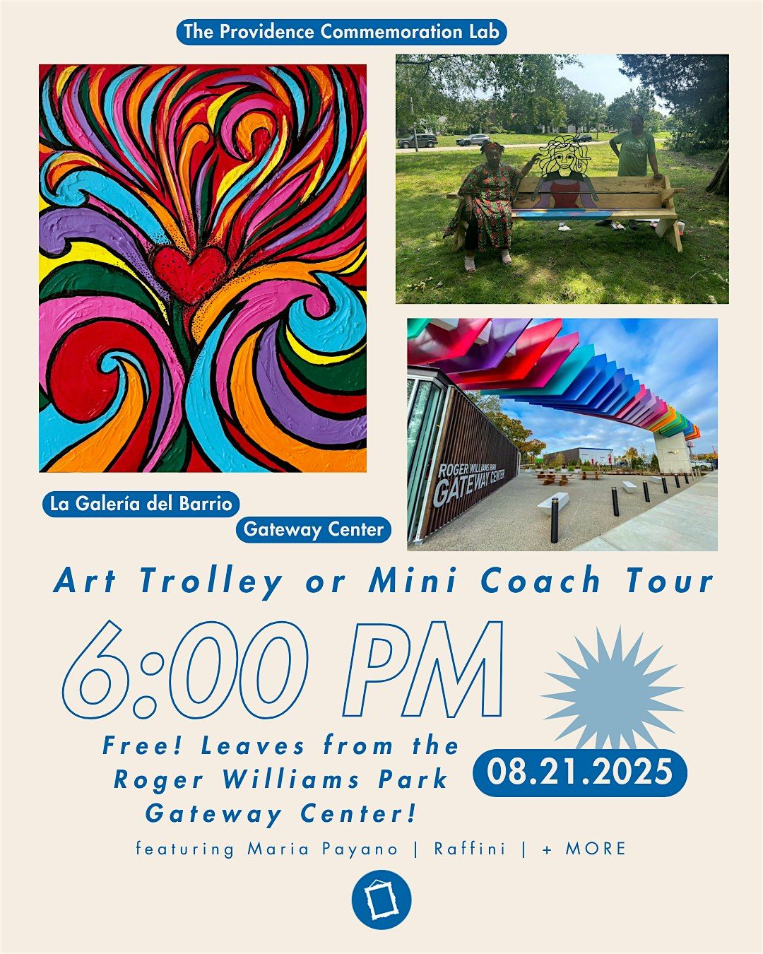 6:00 pm Trolley or Mini Coach Art Tour! with Gallery Night Providence