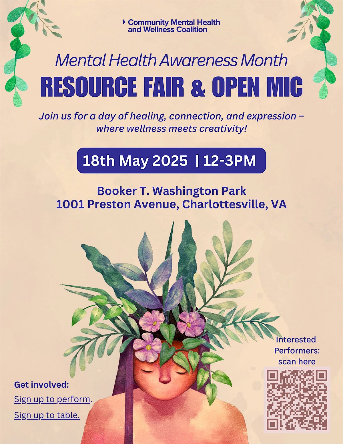Mental Health Awareness Month Resource Fair and Open Mic, Booker T ...