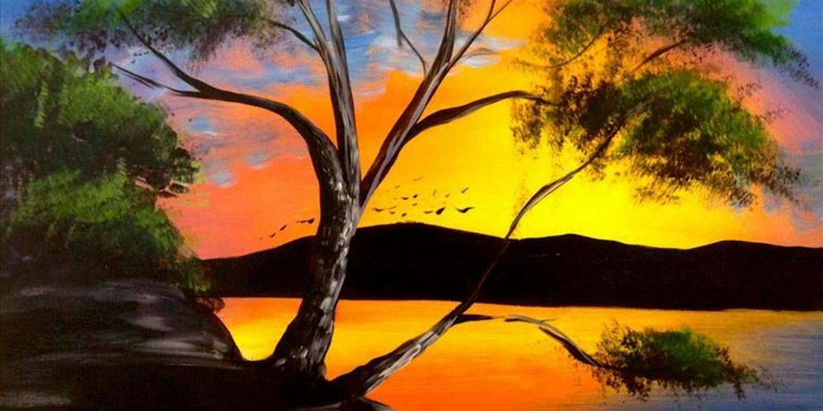 Serene Lake Austin Sunset - Paint and Sip by Classpop!\u2122