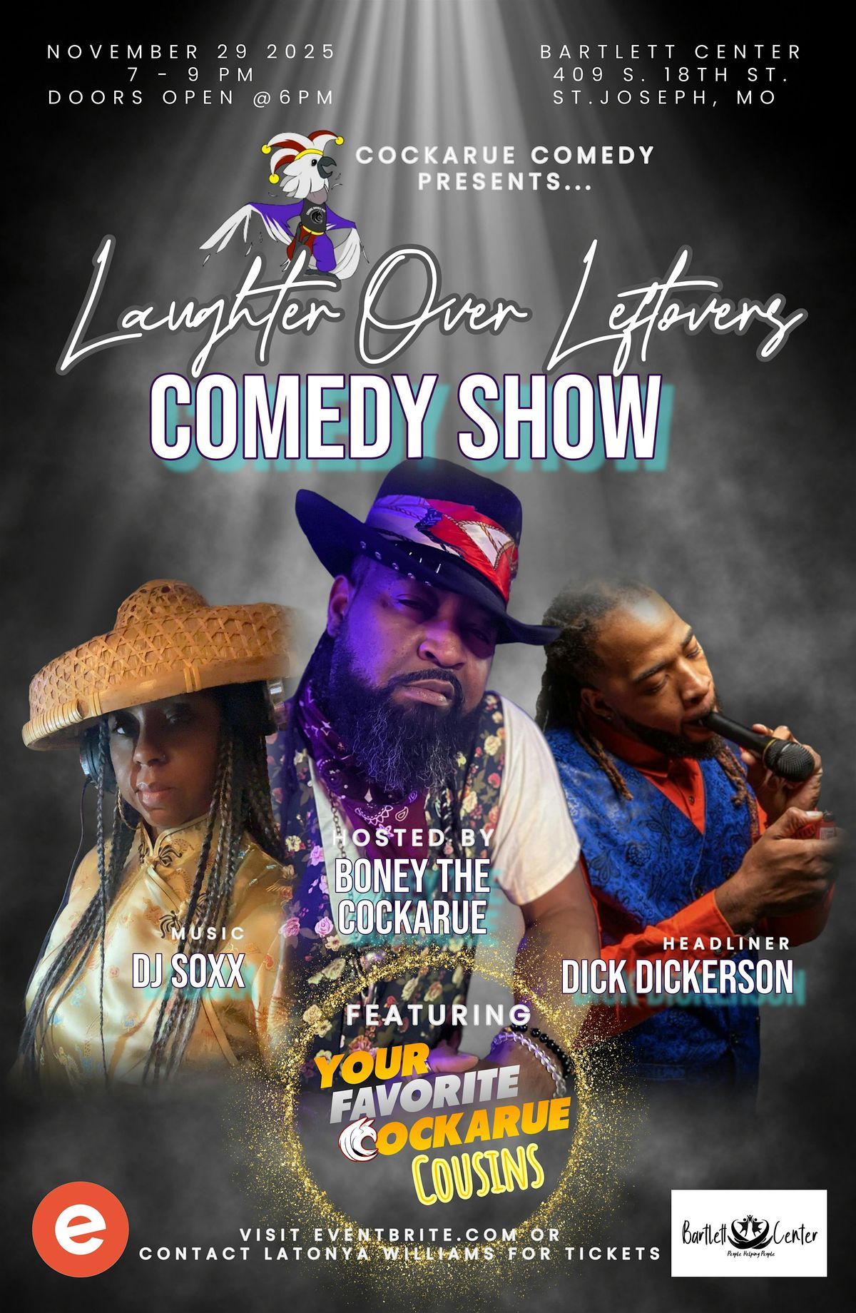 CockaRue Comedy Presents...Laughter Over Leftovers Comedy Show