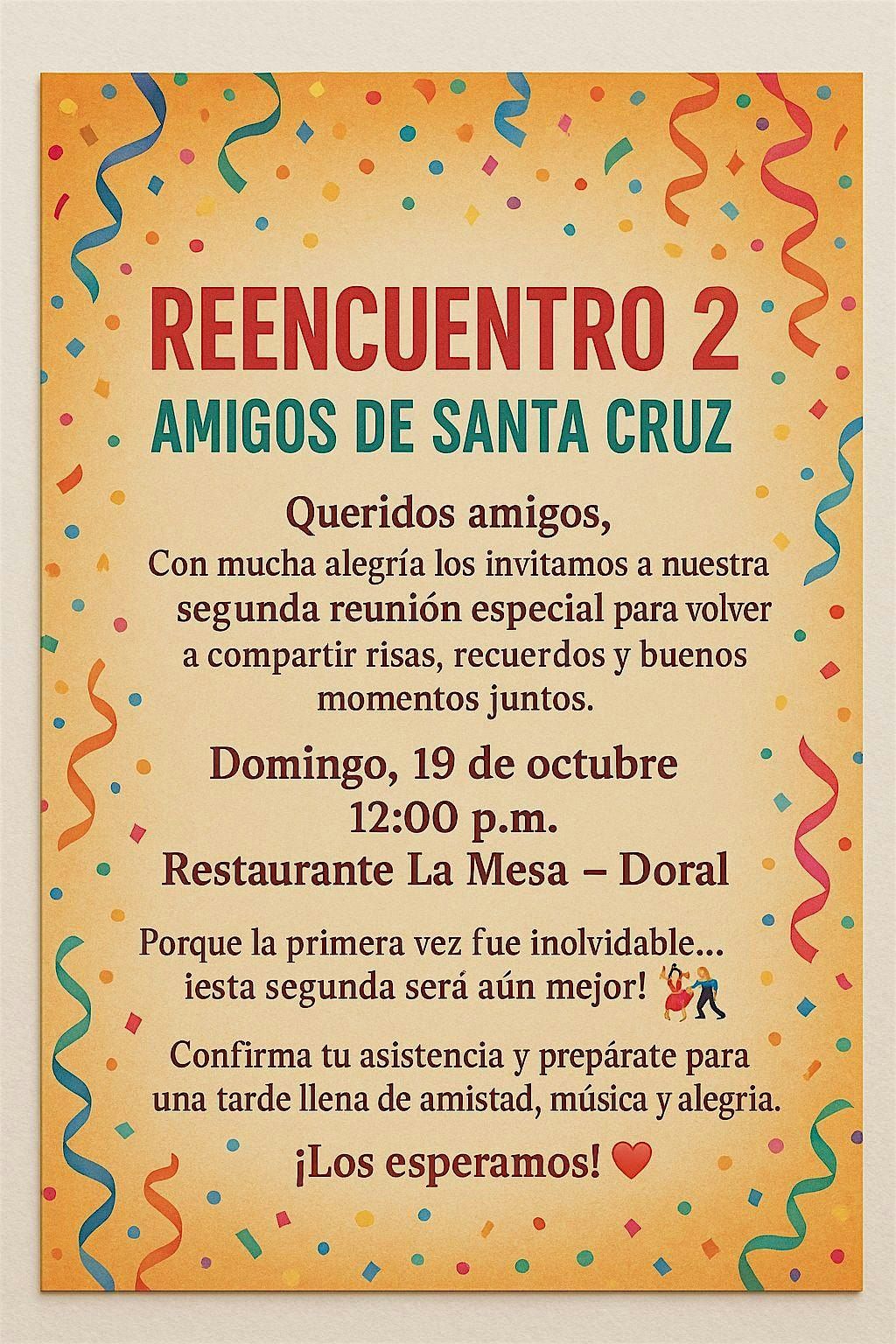 REENCUENTRO 2 AMIGOS DE SANTA CRUZ