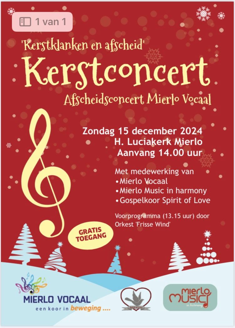 Kerstconcert Mierlo Vocaal \ud83c\udf84