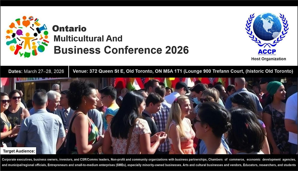 ONTARIO MULTICULTURAL AND BUSINESS CONFERENCE 2026