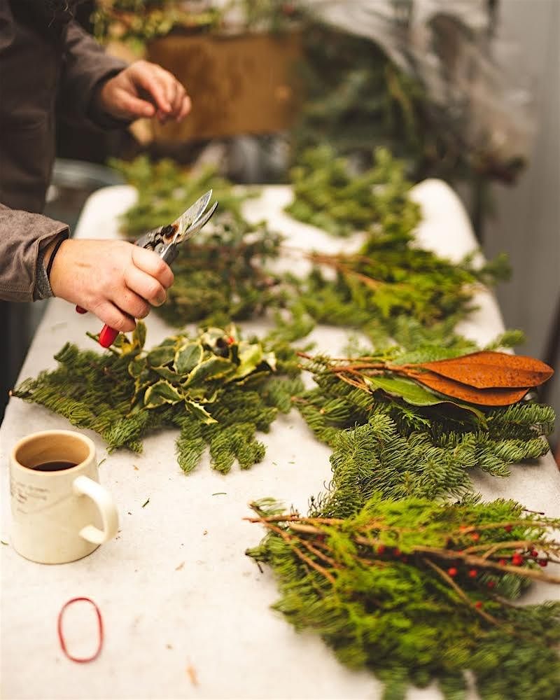 Evergreen Door Swag with Fern & Folly