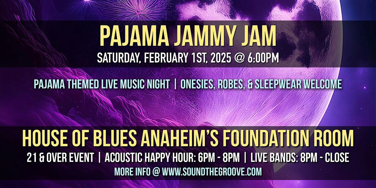 21+\/ James Booth & The Return, Pajama Jammy Jam! @ HOBA's Foundation Room