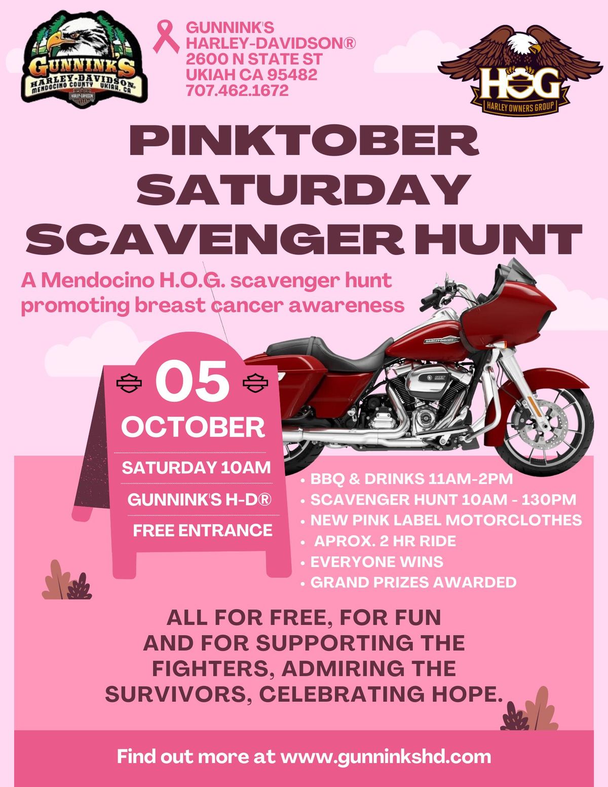 Pinktober Saturday Scavenger Hunt