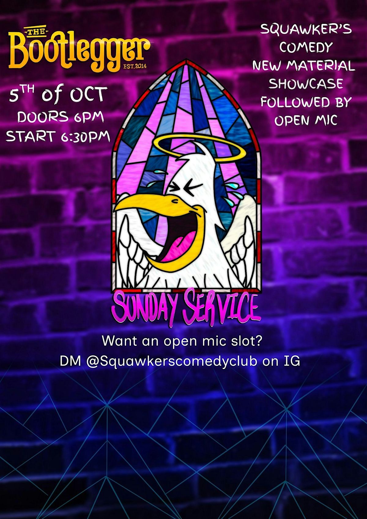 Squawker's Comedy, Sunday Service