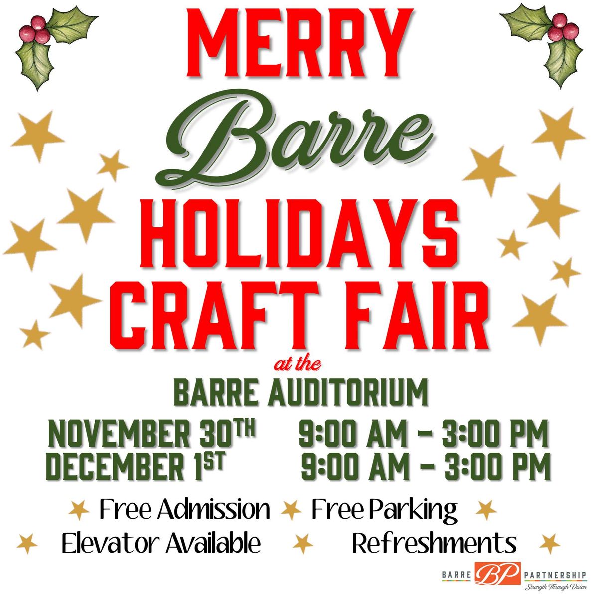 2024 Merry Barre Holidays Craft Fair