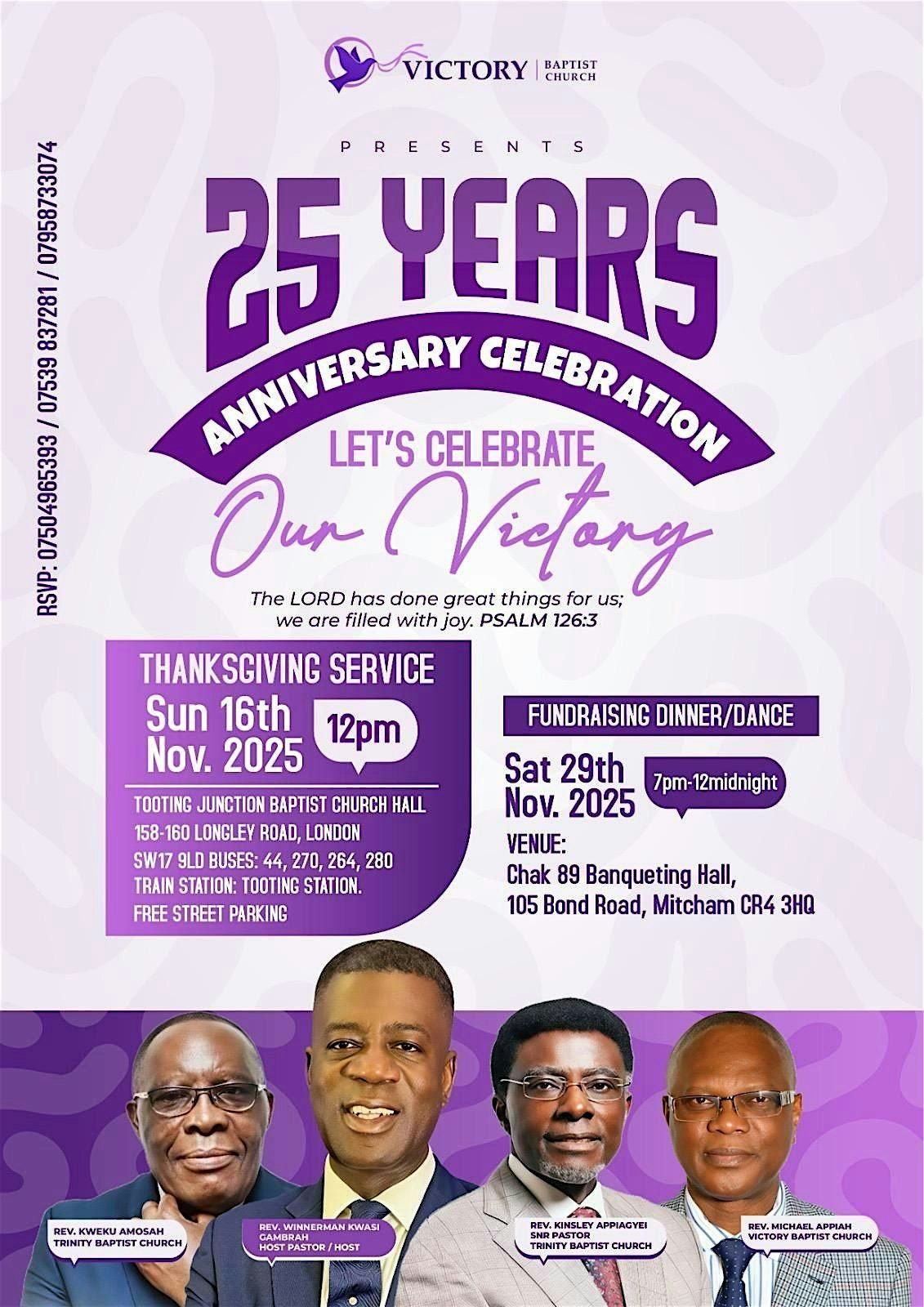 25TH ANNIVERSARY DINNER AND DANCE