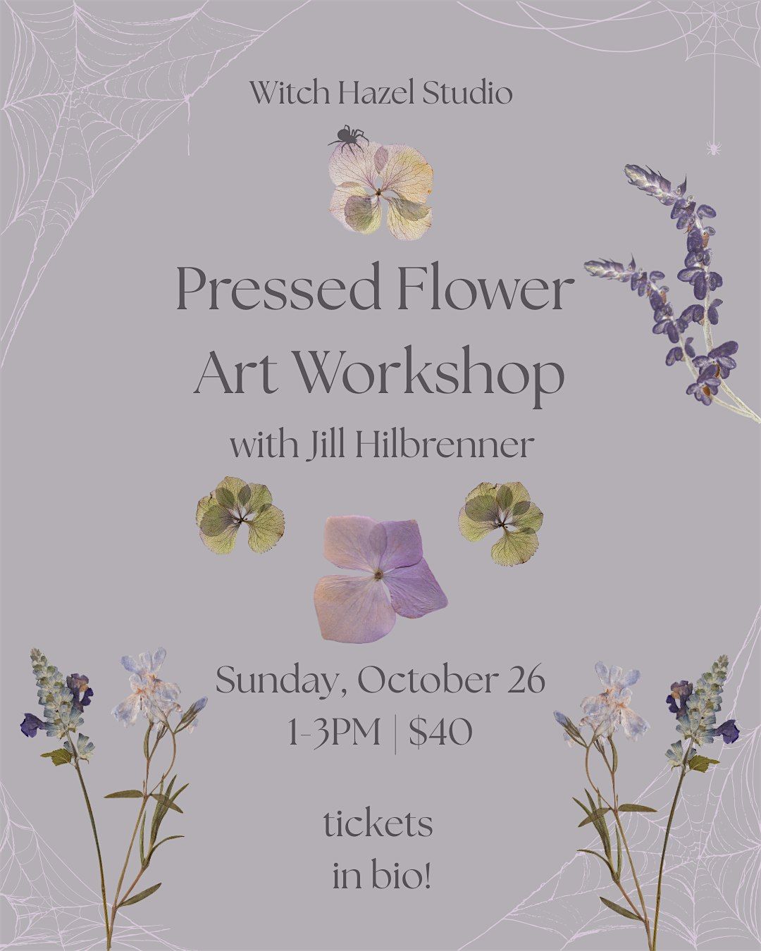 Spooky Pressed Flower Art with Jill Hilbrenner