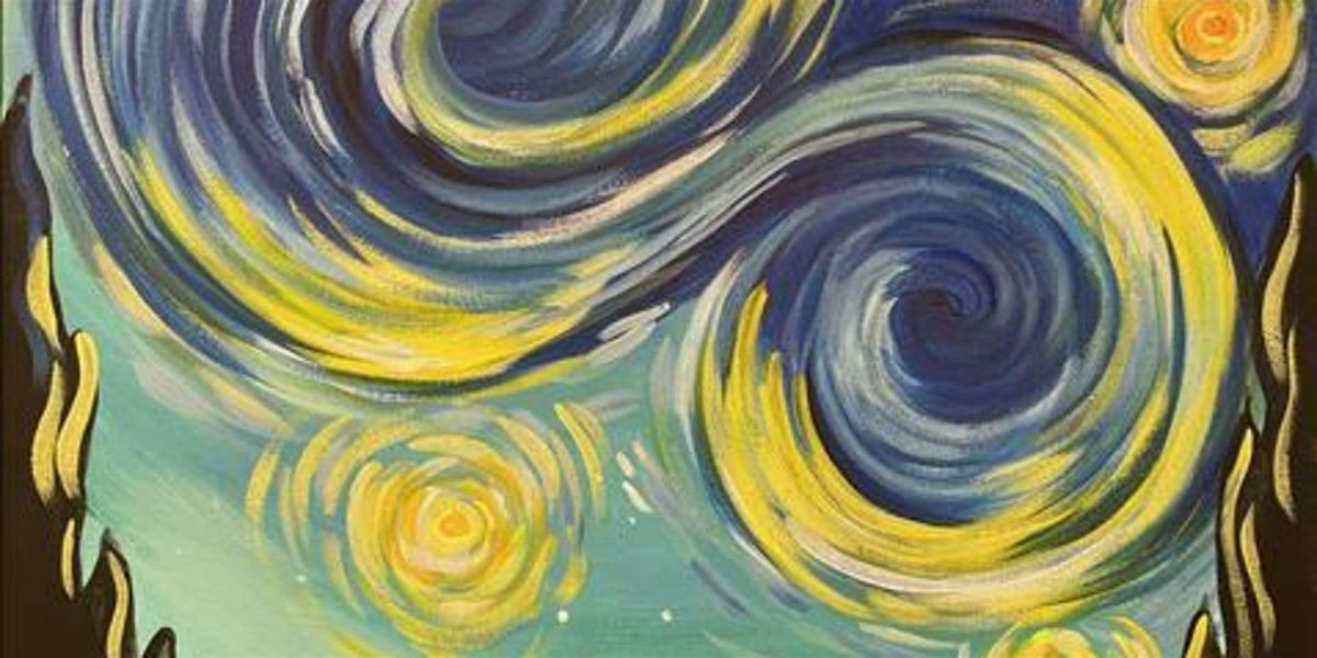 Two Best Friends Under a Starry Night - Paint and Sip by Classpop!\u2122