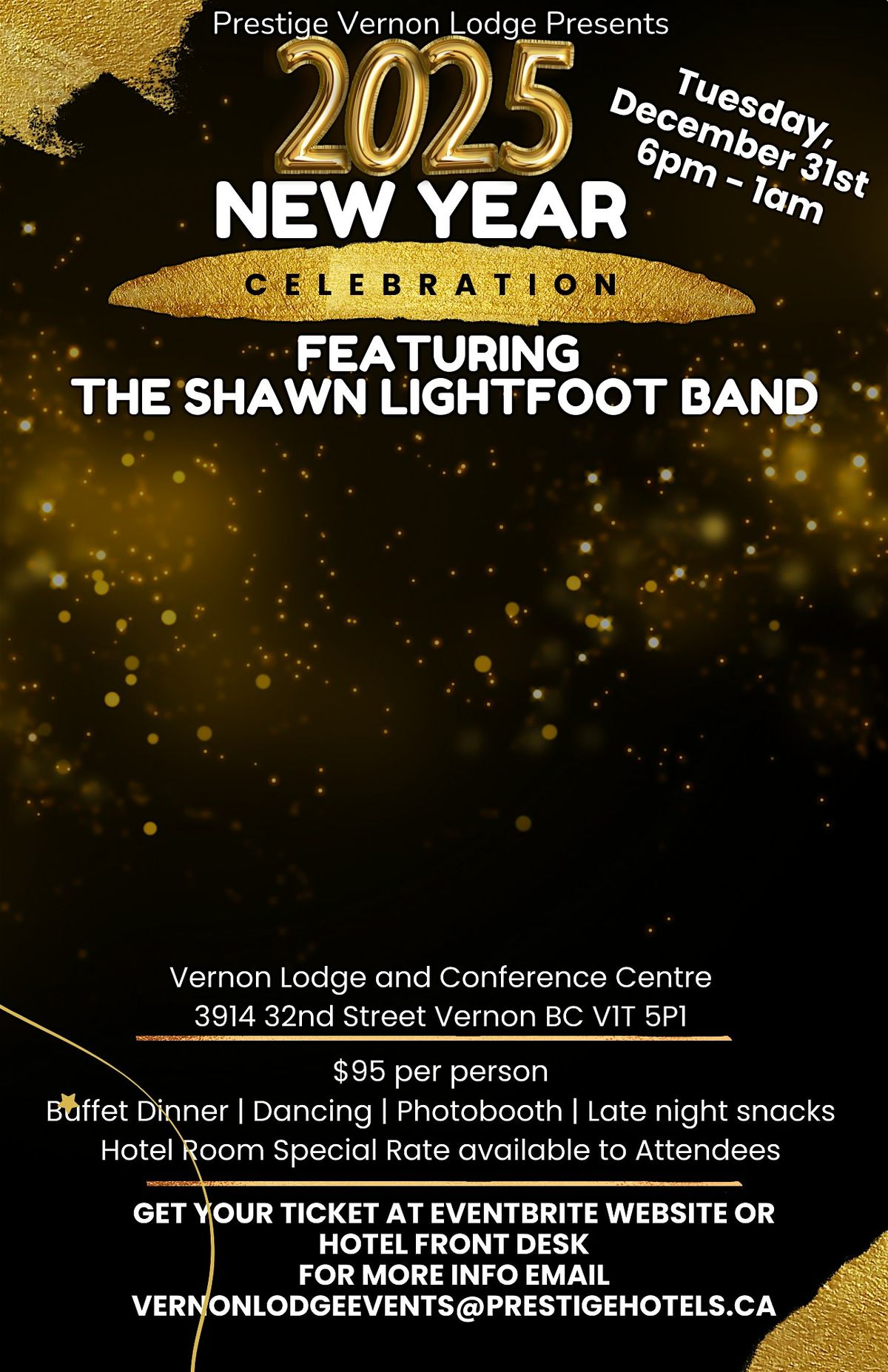 2025 New Year Celebration featuring The Shawn Lightfoot Band