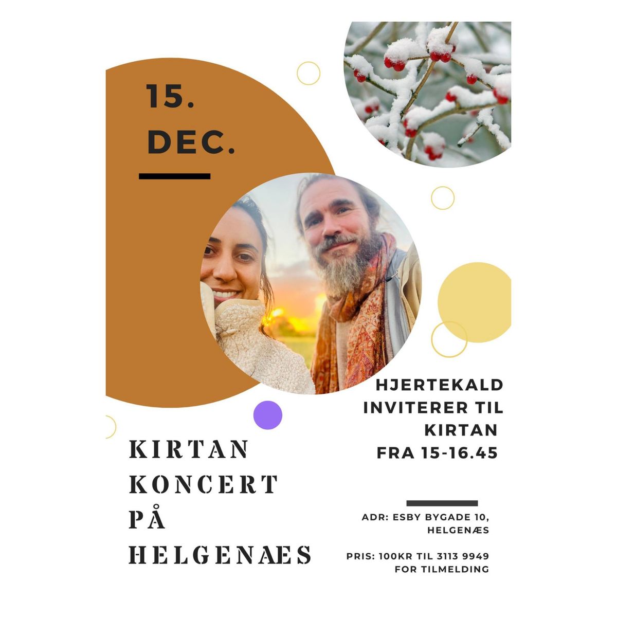 Hjertekald - Kirtan-koncert p\u00e5 Helgen\u00e6s